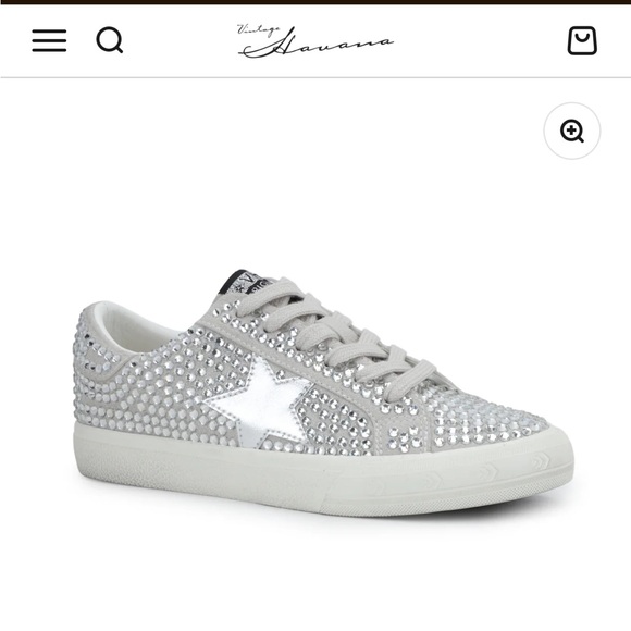 Vintage Havana Shoes - NEW Vintage Havana GRANDE - SILVER FULL RHINESTONE